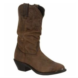 Durango Women's Y2K Distressed Tan Slouch Western Cowboy Boot sz 7M